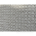 mesh and lazer cut leather imetation embroidery fabric